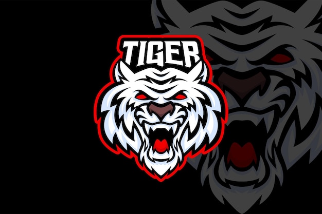 White tiger - esport logo template