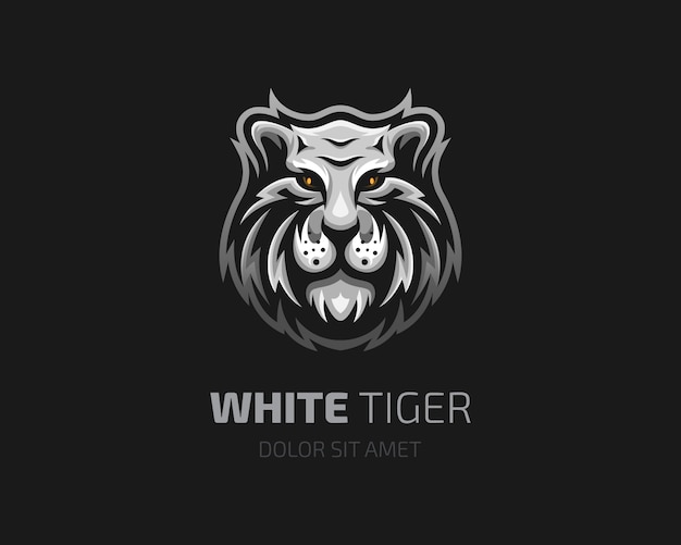 White tiger head logo