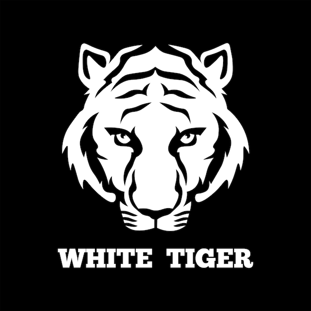 Premium Vector | White tiger logo illustration vector design