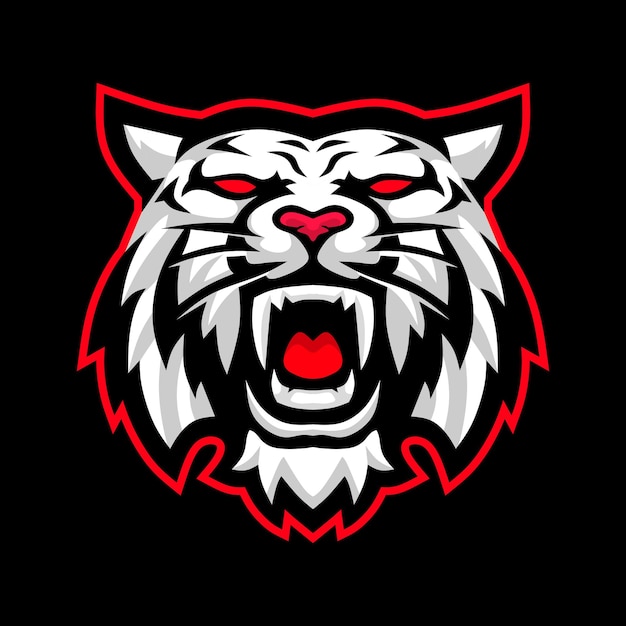 Tiger sport gaming logo design Royalty Free Vector Image