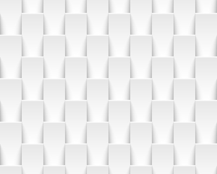 Vector white tile geometric seamless pattern