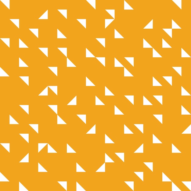 White triangles with orange background seamless pattern