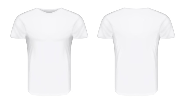 Premium Vector | White tshirt clothes on white background