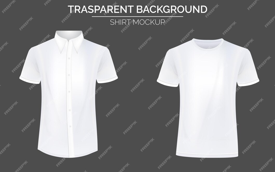 Premium Vector | White tshirt and formal shirt mockup