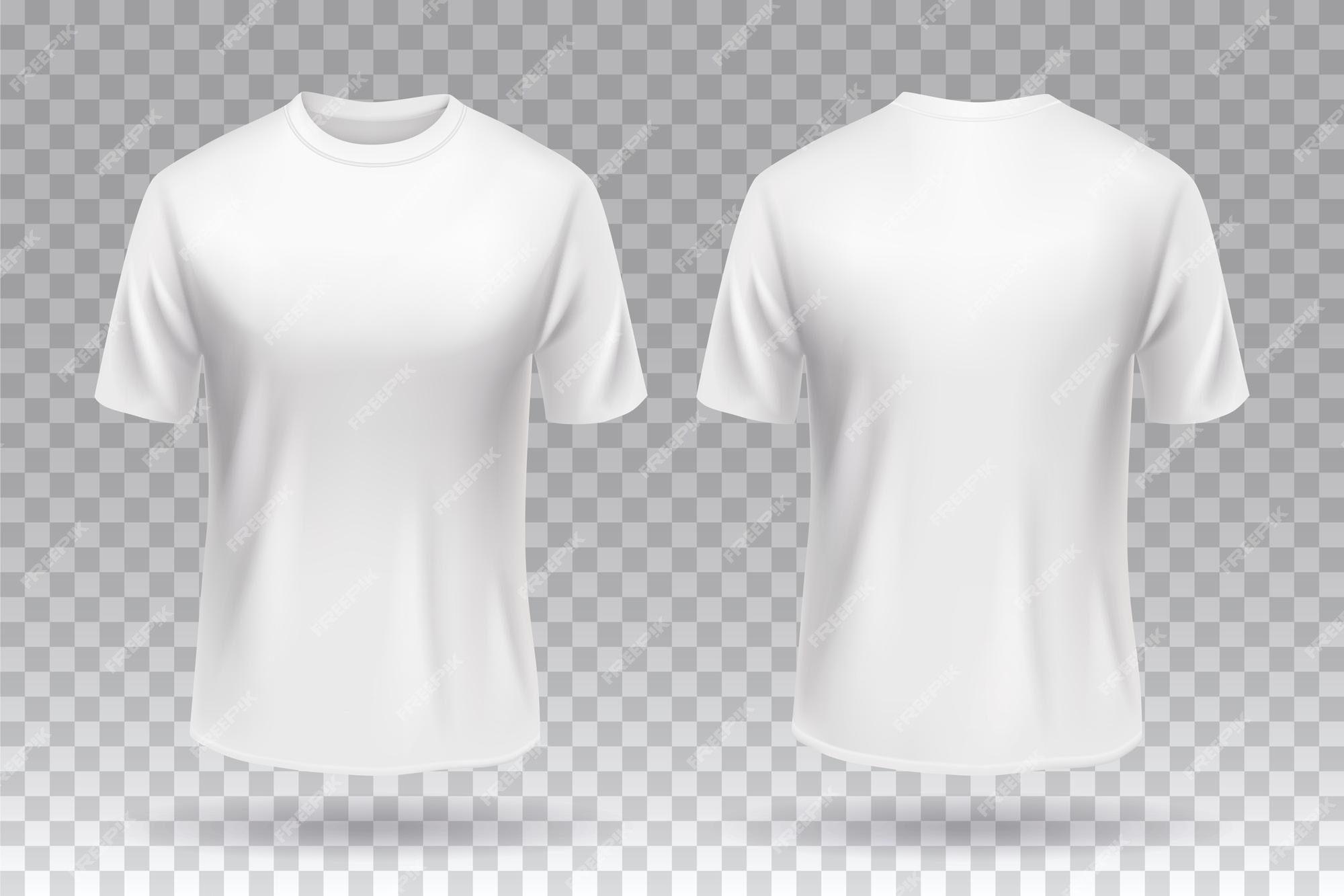 Premium Vector | White tshirt front and back