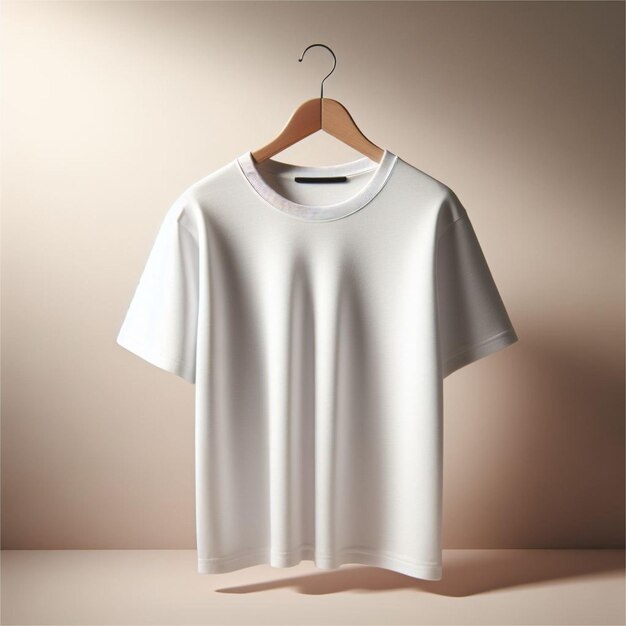 Vector white tshirt mockup in studio setup