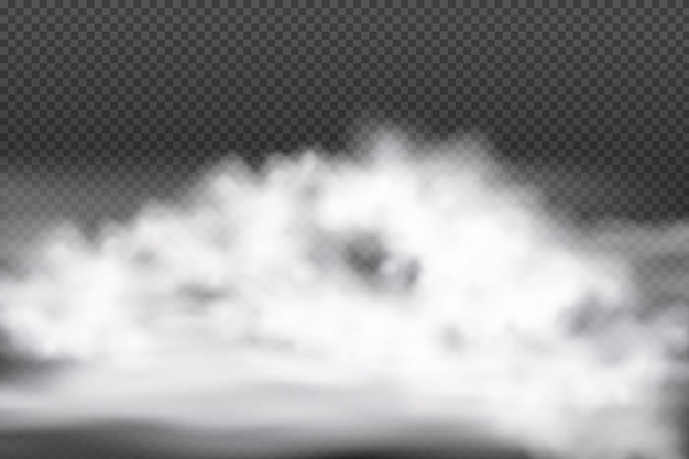 ベクトル 暗い市松模様の背景に白いベクトル曇り霧または煙