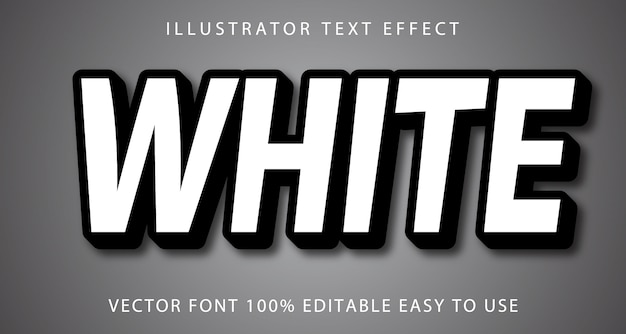 White Vector Editable Text Effect