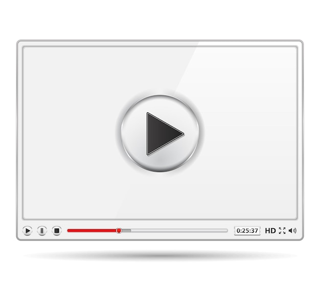 Vector white video player