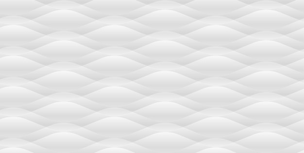 White volumetric pattern smooth waves Vector clipart