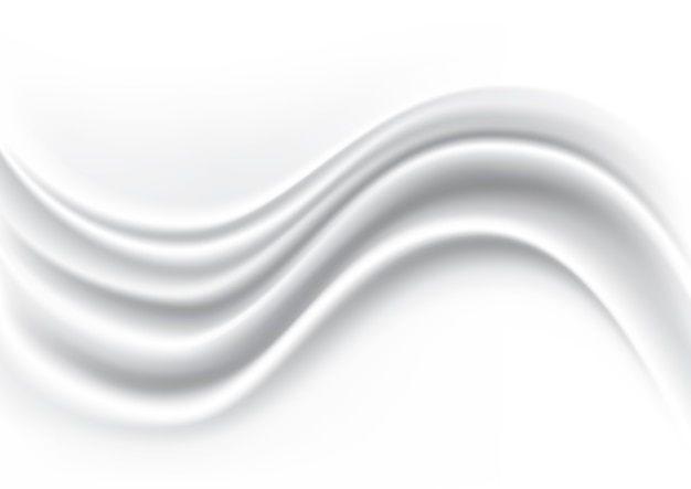 Vector white wave silk fabric abstract background