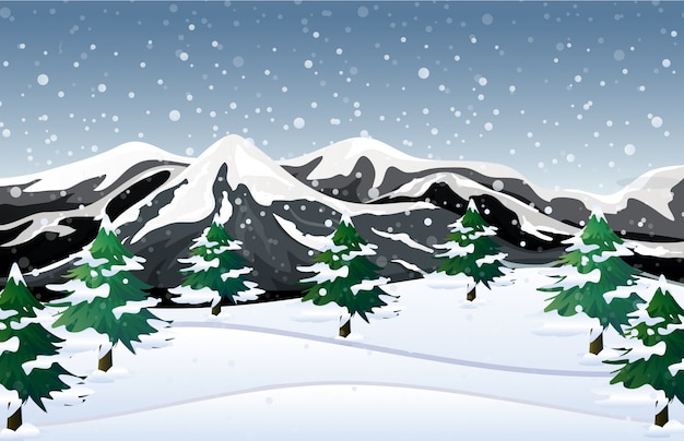 Vector white winter snow background