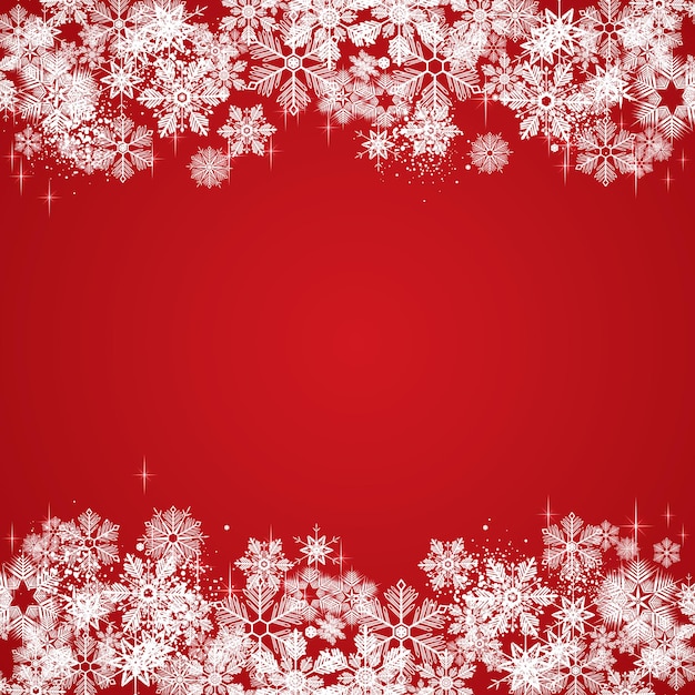 White winter snowflakes background illustration