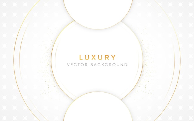 White with Gold Circle Background Design