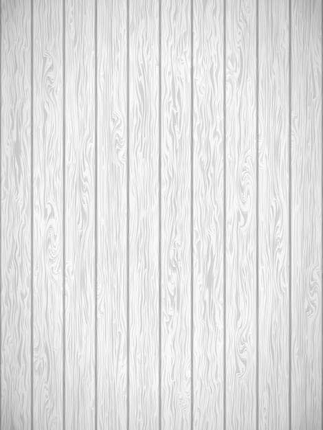 Vector white wood texture template.