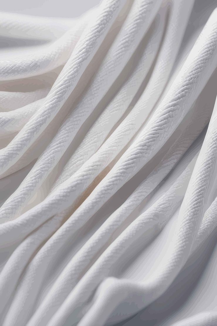 Vector white yarn on the white backgroundwhite yarn on the white backgroundwhite cotton swabs