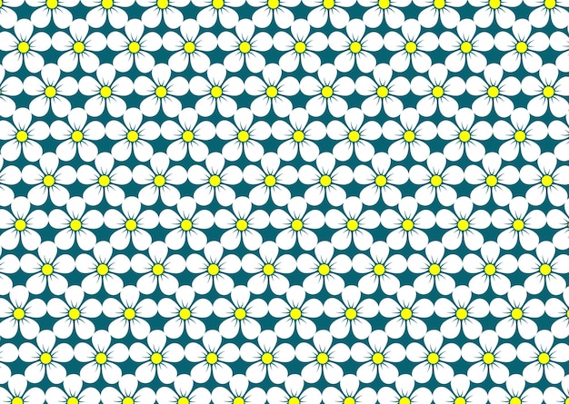 White and Yellow Flower Pattern