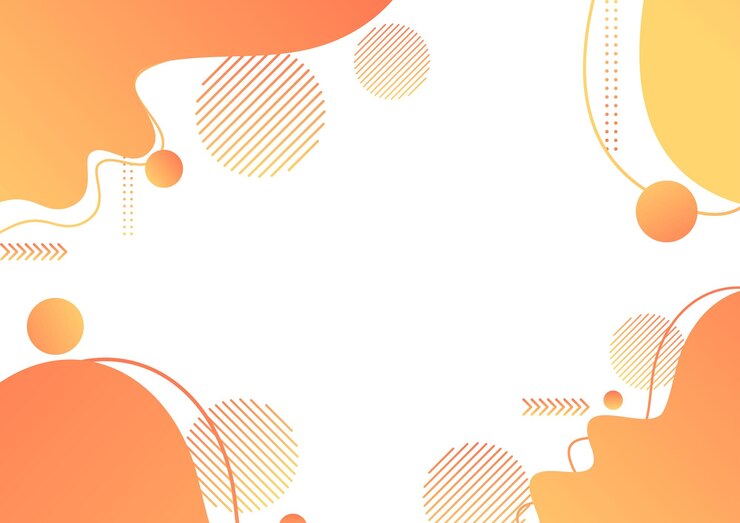 white and yellow fluid shapes abstract background