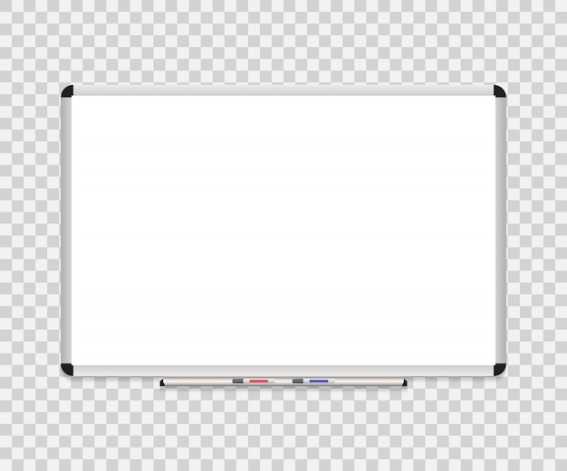 Vector whiteboard background frame with eraser whiteboard