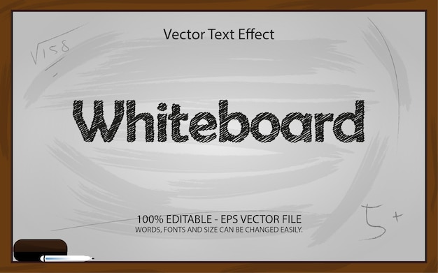 Vector whiteboard en bewerkbaar teksteffect