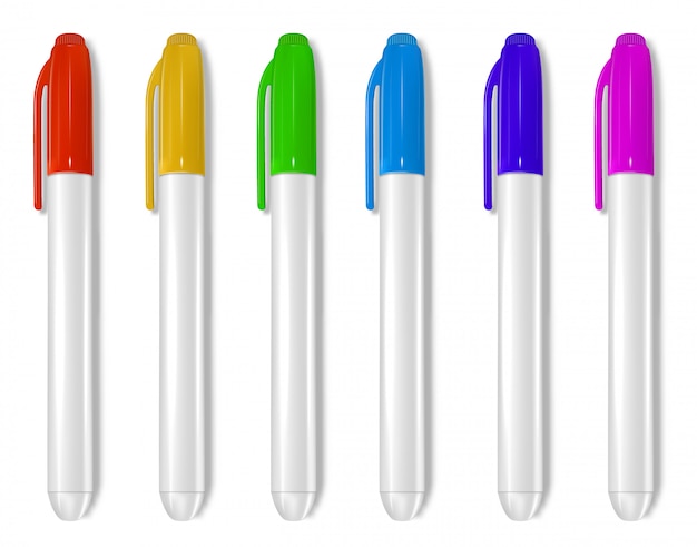 Vector whiteboard markers collectie