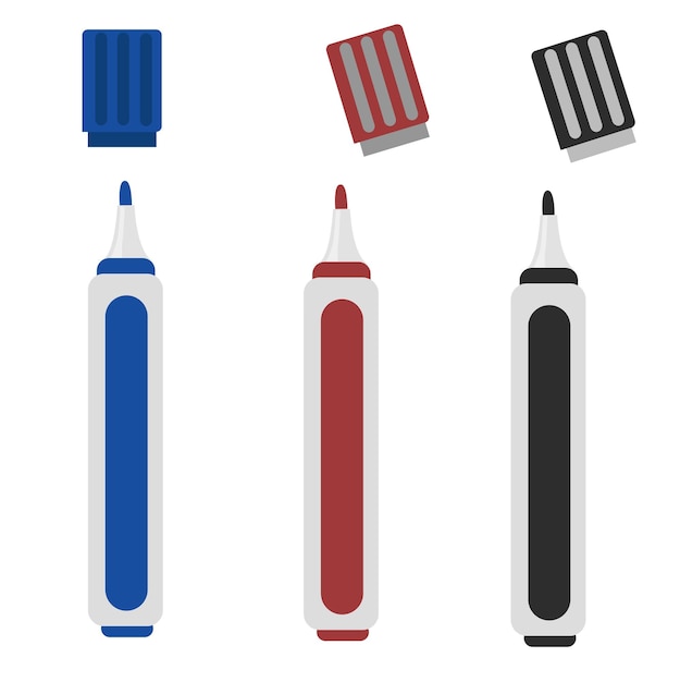 Whiteboard pen vector illustration back to school concept stationery office or school supplies