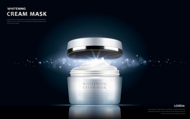 Whitening crème masker container