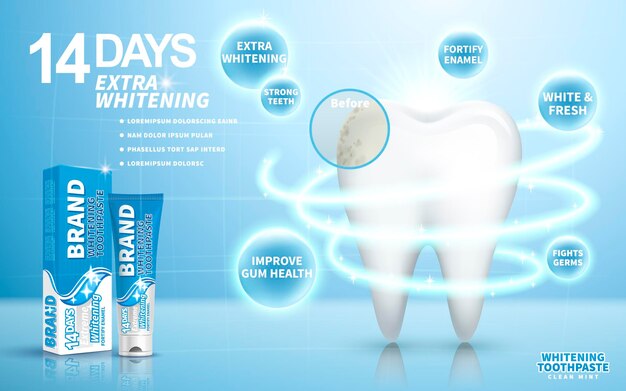 Whitening toothpaste ad