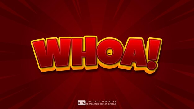 Whoa bewerkbaar lettertype voor teksteffect