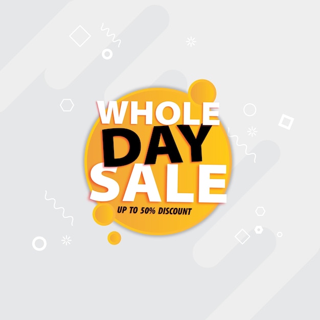 Whole day sale business advertising tag