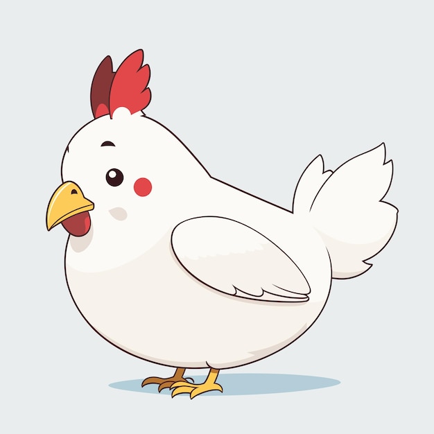 Vector wholesome hen creating educational materials for kids