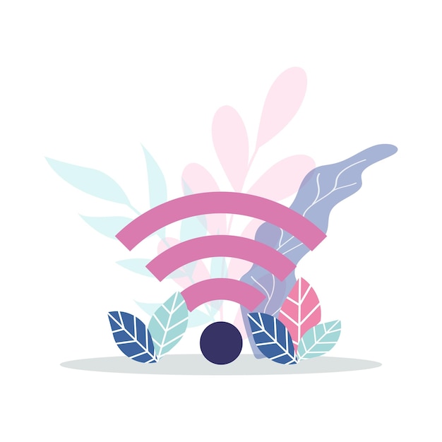 Wi-Fi 개념 평면 디자인