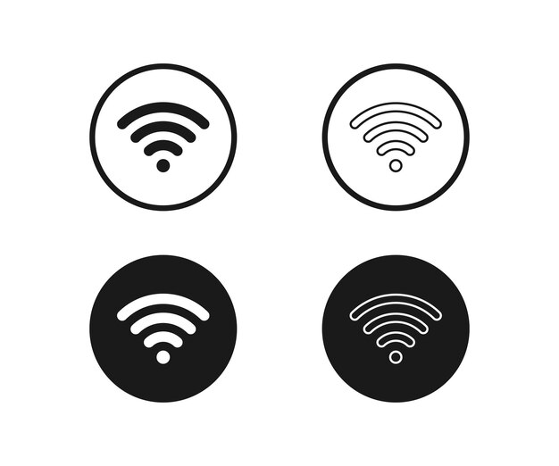 Wi-Fi icon and symbol vector template