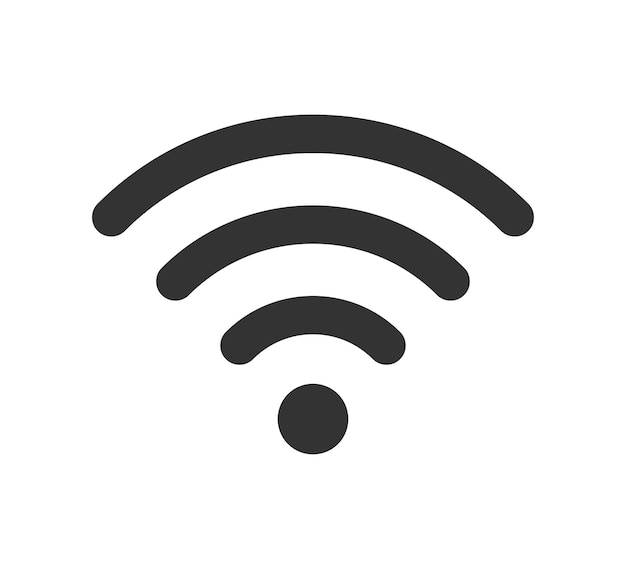 Wi Fi icon Wifi signal icon Wireless internet connection signal Vector illustration isolated on white background