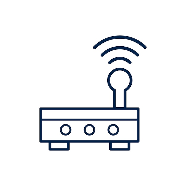 Wi fi router icon vector logo illustration
