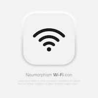 Wi-fi vector icon in trendy neumorphism style. wifi symbol. vector eps 10