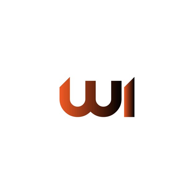 Vector wi letter logo design