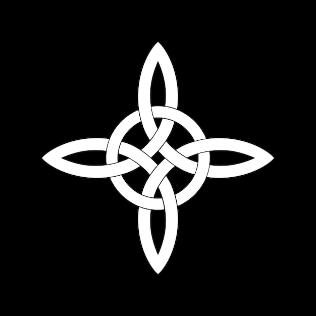 Vector wicca symbol power of four elements