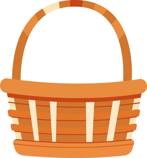 Vector wicker basket with lid