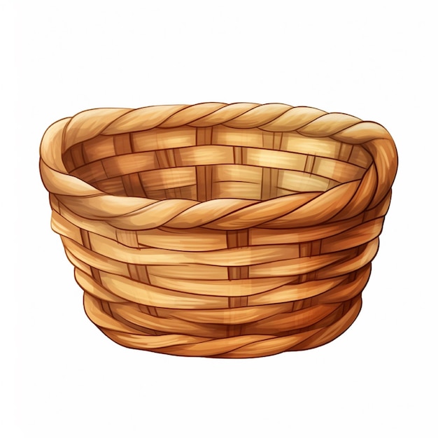 Vector wicker basket