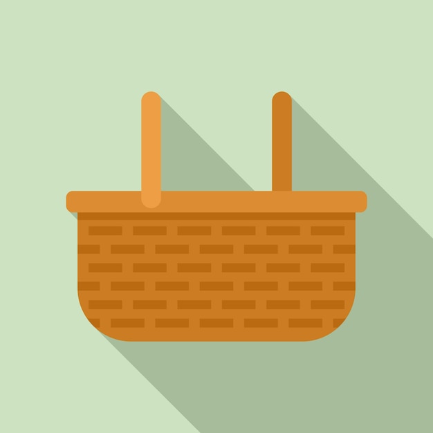 Vector wicker picnic icon flat illustration of wicker picnic vector icon for web design