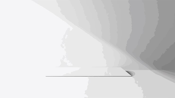 Vector wide angle corporate brand design mockup centered composition for professional presentations