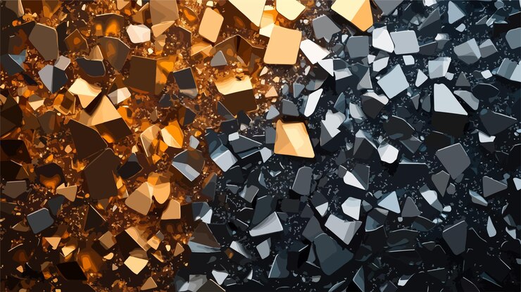 Vector wide angle metallic texture on transparent background for versatile design use