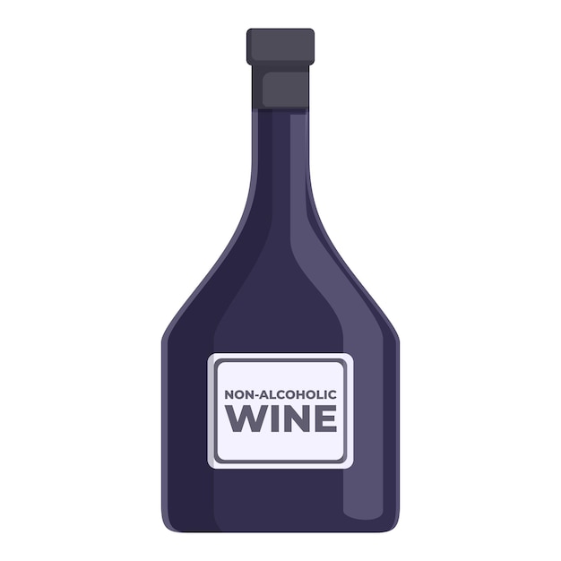 Wide non alcoholic bottle icon cartoon vector Danger addiction
