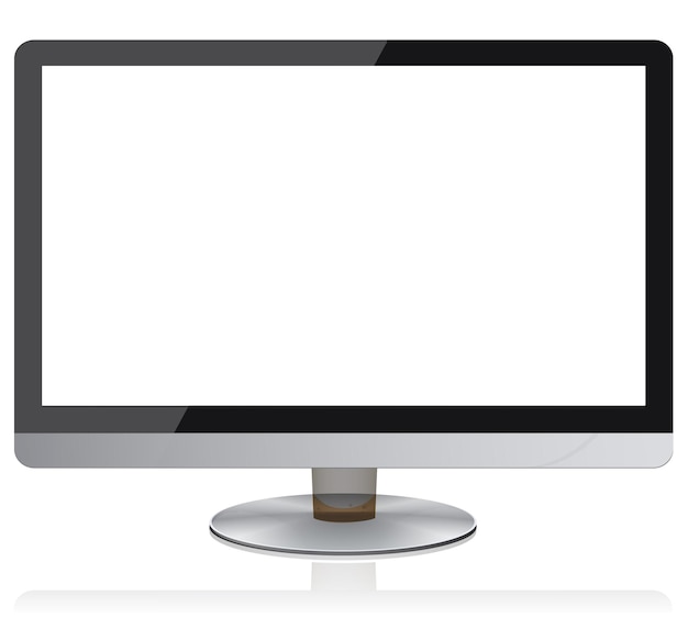 Widescreen flat monitor modern digital devices