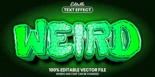 Wied text, font style editable text effect