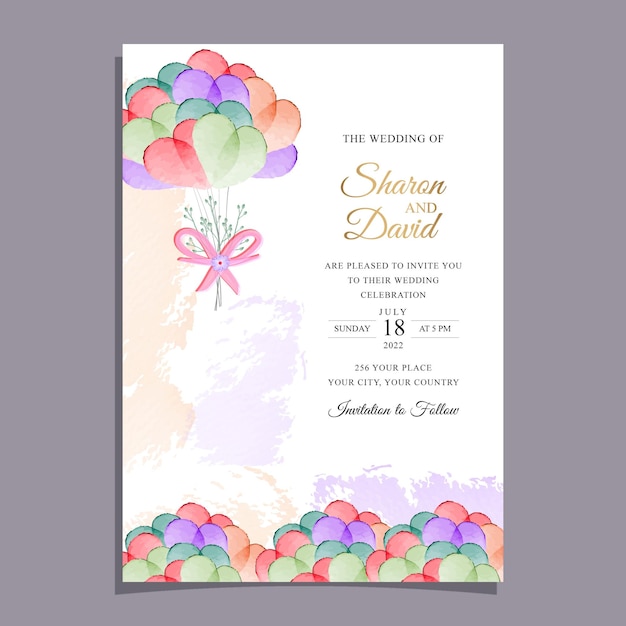 Vector wieden-uitnodigingstempelset met bloemen en glitterdecoratie voor save the date