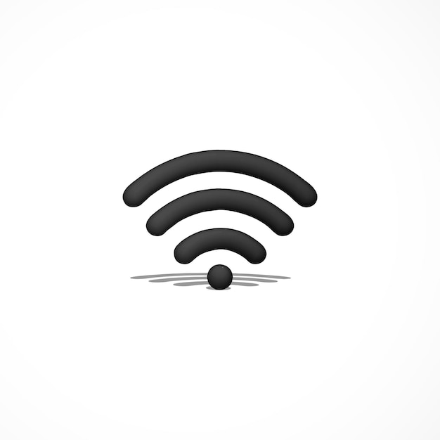 Визуализация значка wifi 3d