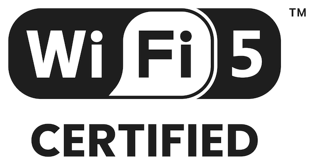 Banner icona certificato wifi 5 tecnologia wireless avanzata