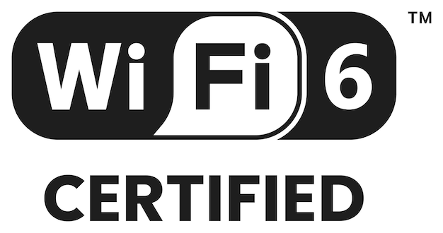 Vettore banner icona certificato wifi 6 tecnologia wireless nextgen